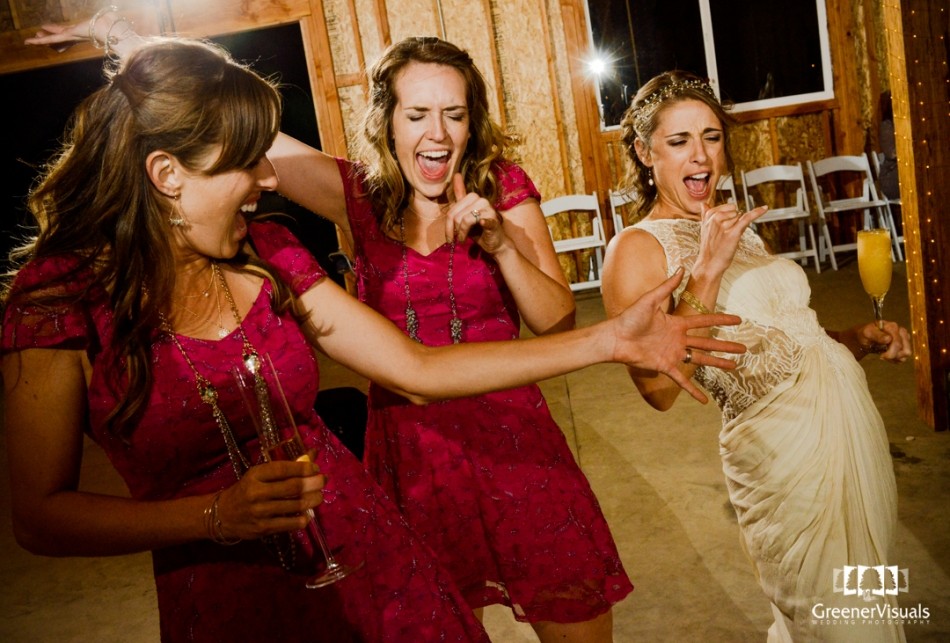 bride-with-bridesmaids-singing-favorite-song-Best-of-2014-Wedding