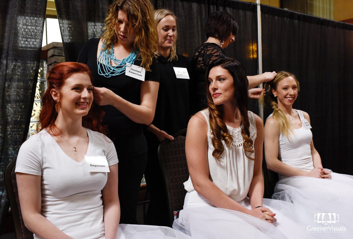 engaged-women-getting-hair-done-at-Bridal-Event-in-Bozeman