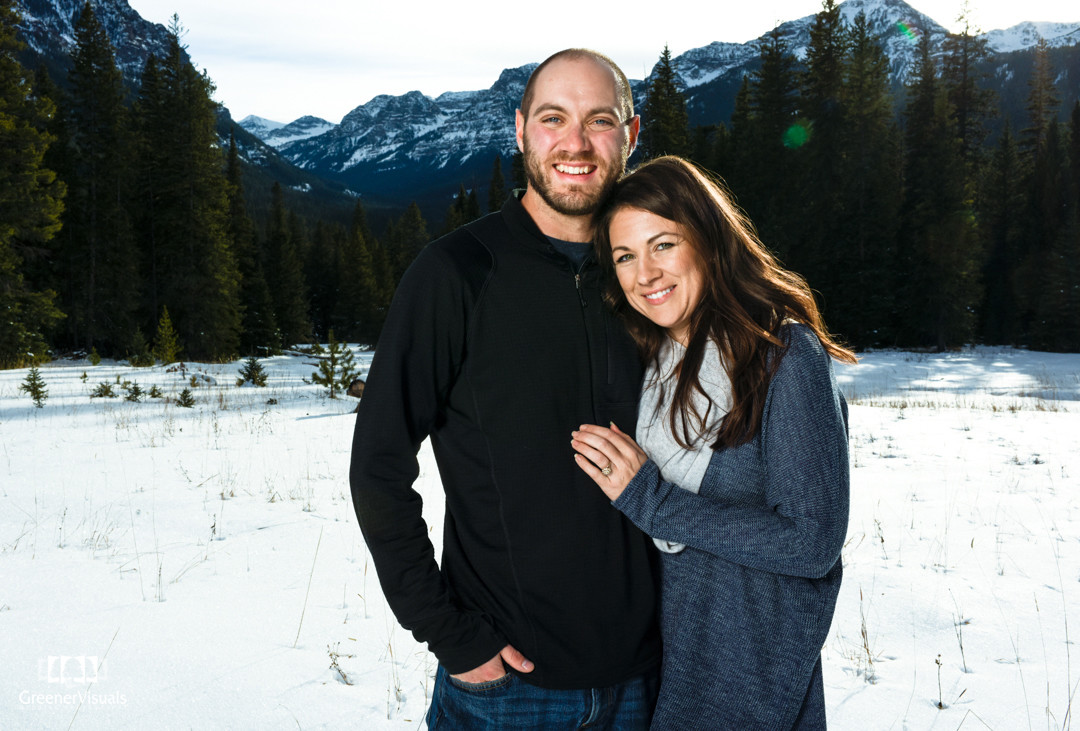 Hyalite Canyon Winter Engagement Photo Session of Heather & Andrew