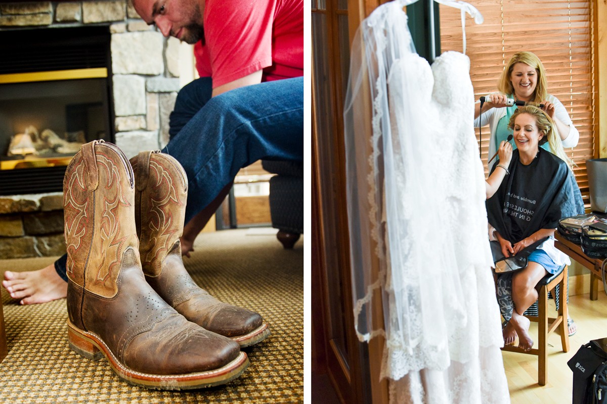 wedding-boots-and-dress-Whitefish-Mountain-Resort-Wedding