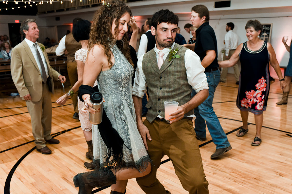 Virginia City Montana wedding day reception dancing
