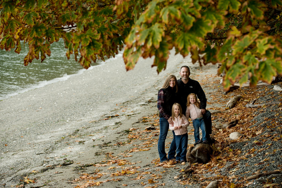 Bellingham Washington Family Portrait Tree Leaves
