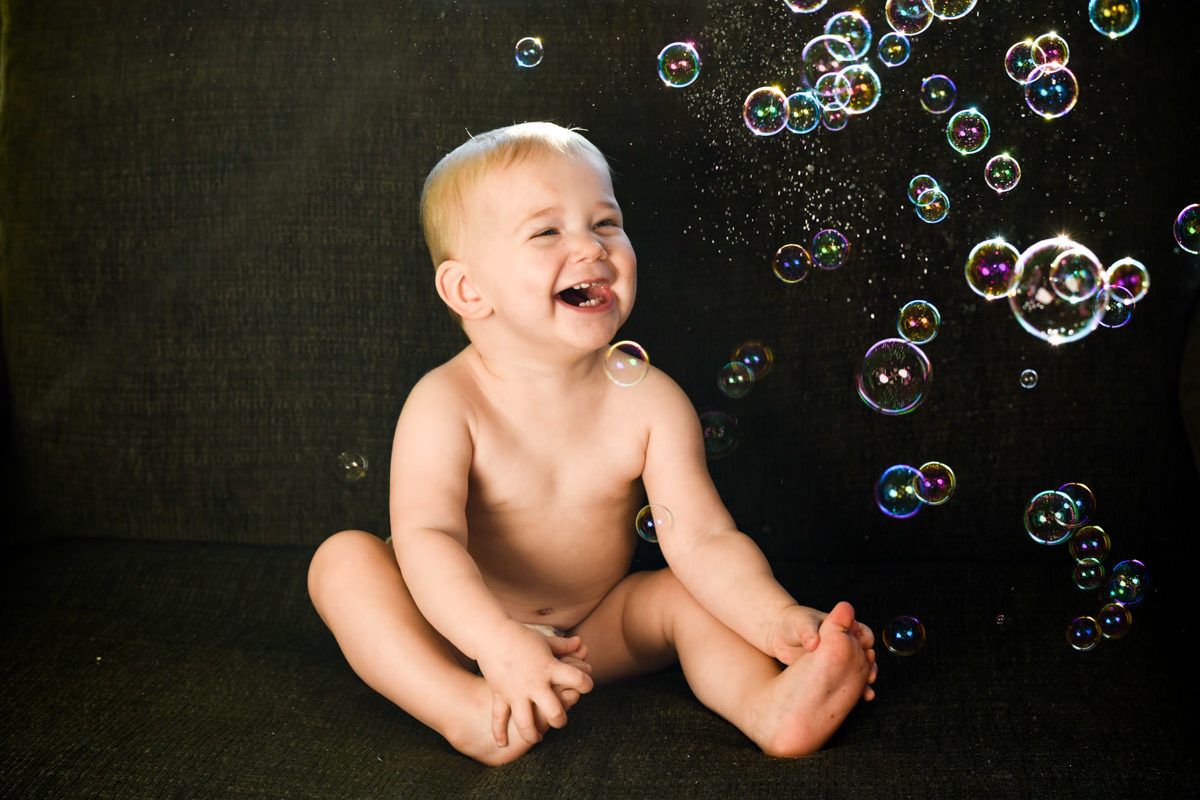 Baby Laugh Bubbles Alaska Portrait