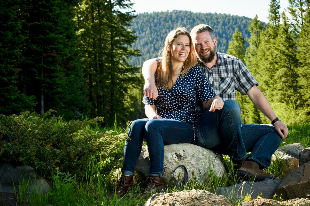 Bozeman Engagement Photographer Hyalite Canyon couple portrait