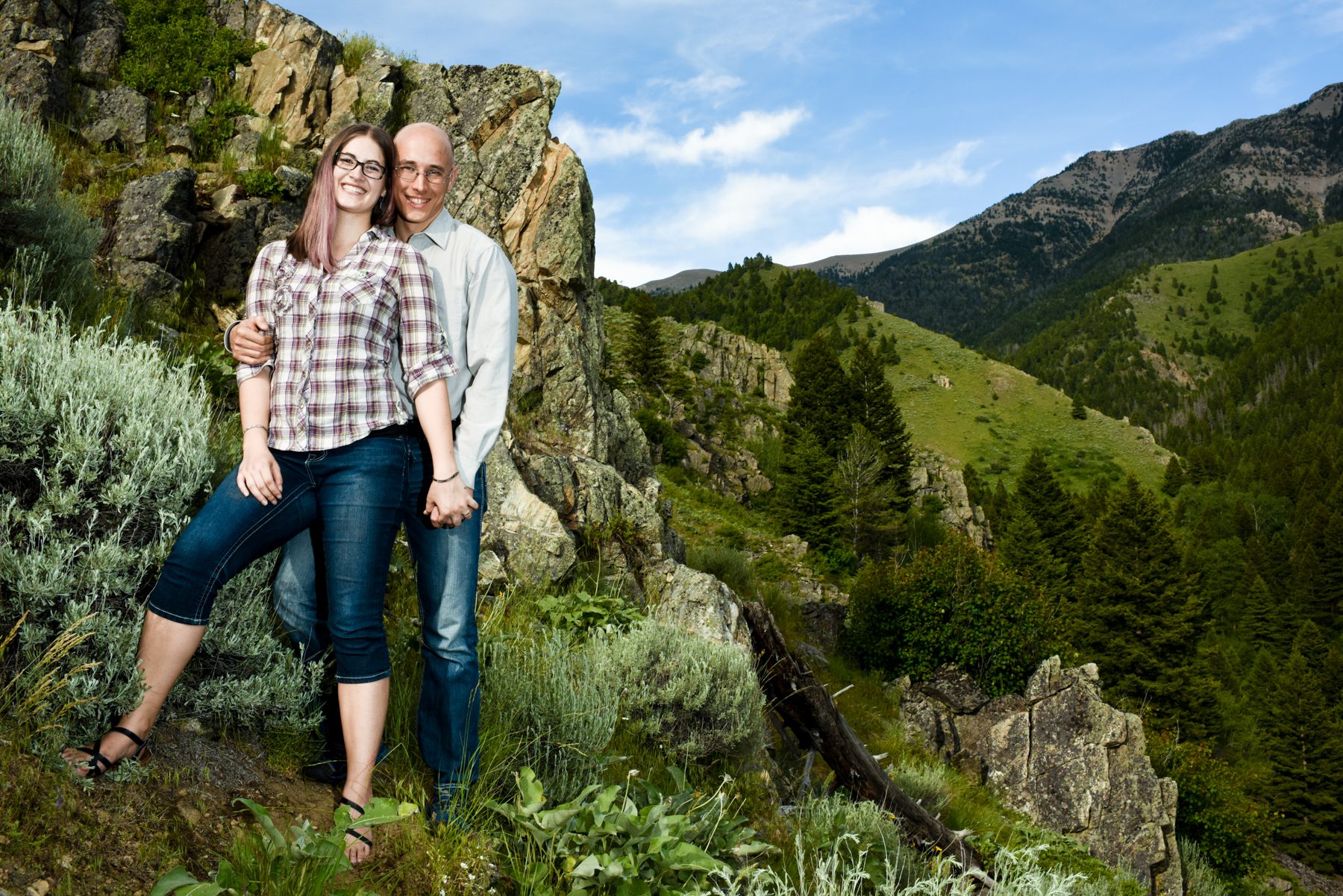 Bozeman Engagement Photographer Middle Cottonwood Canyon couple