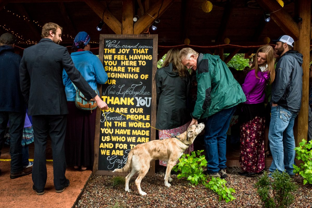 Livingston Wedding Photographer Yellowstone River wedding ceremony dog