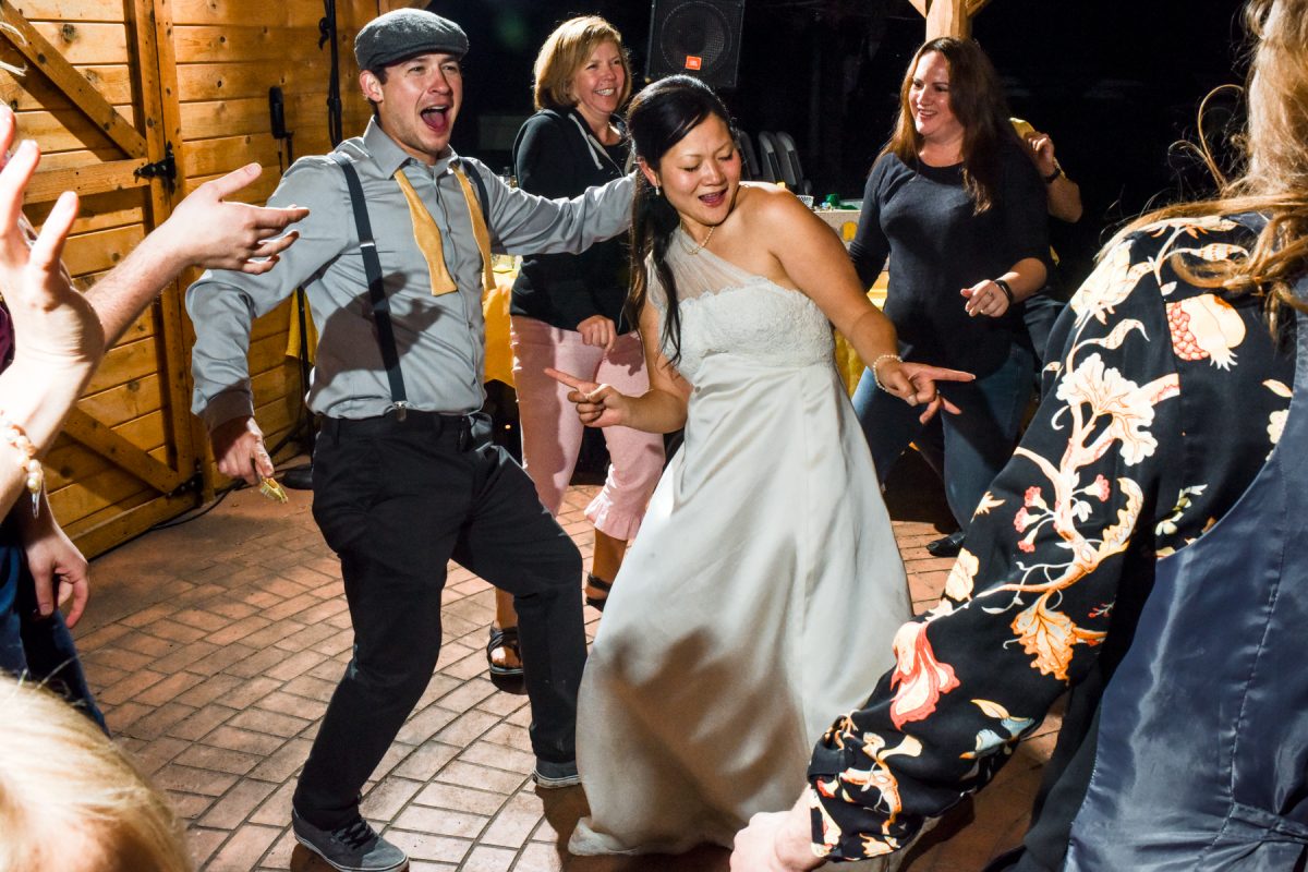 Livingston Wedding Photographer Yellowstone River reception dancing