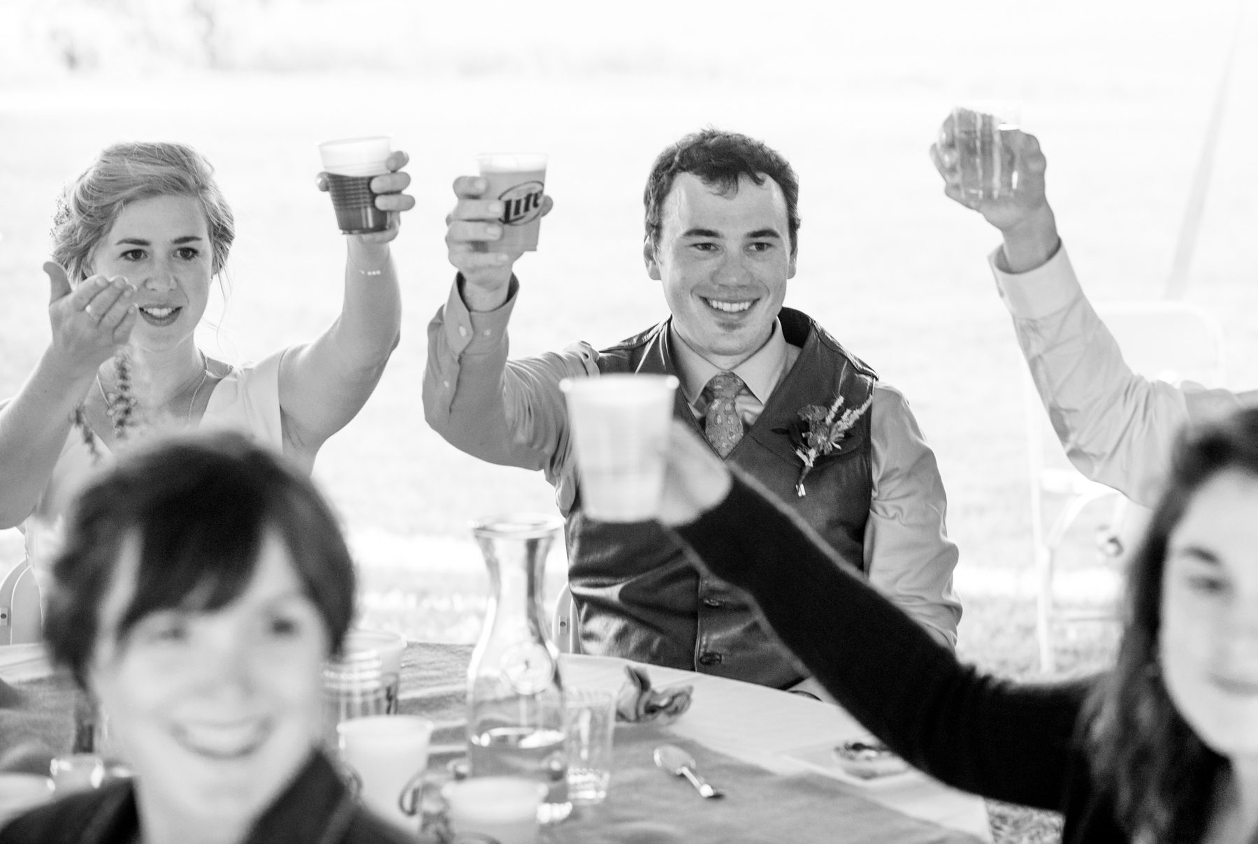 Montana Wedding Photographer Abbott Valley Homestead wedding toasts
