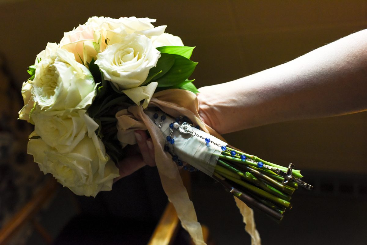 Livingston Wedding Photographer white roses bouquet