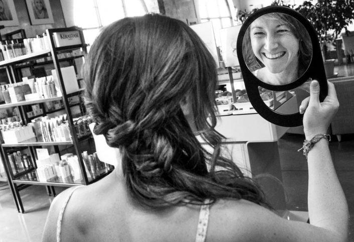 Montana Wedding Photographer bride getting ready The Loft Salon