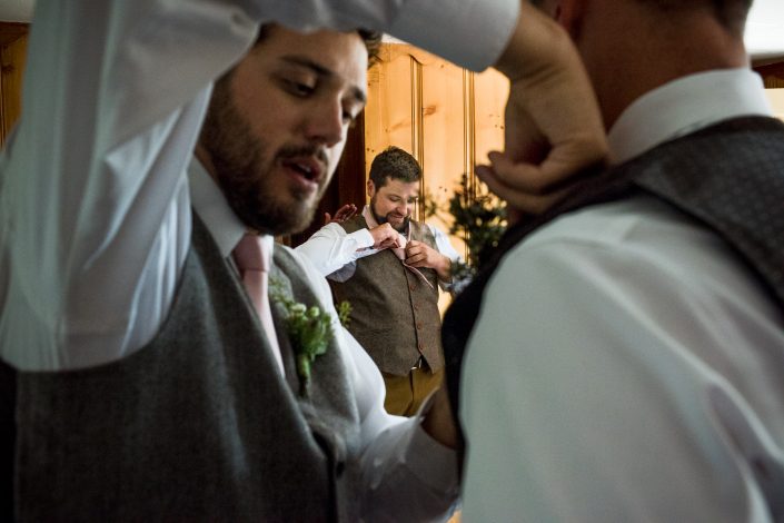 Montana Wedding Photographer Virginia City groomsmens getting ready