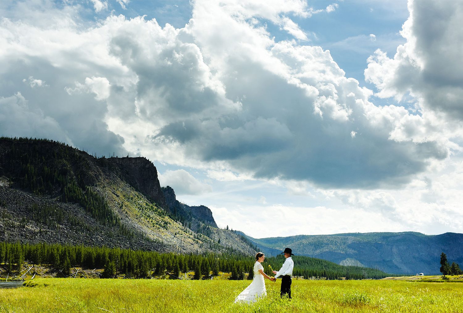 Bozeman Wedding Photographer Yellowstone National Park portrait