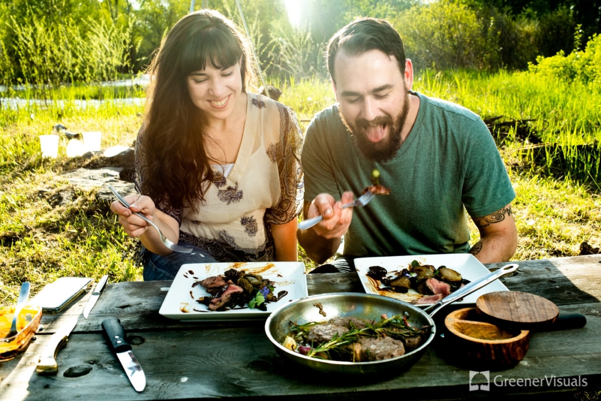 Bozeman Morel Mushroom Hunting Couples Portrait Photography