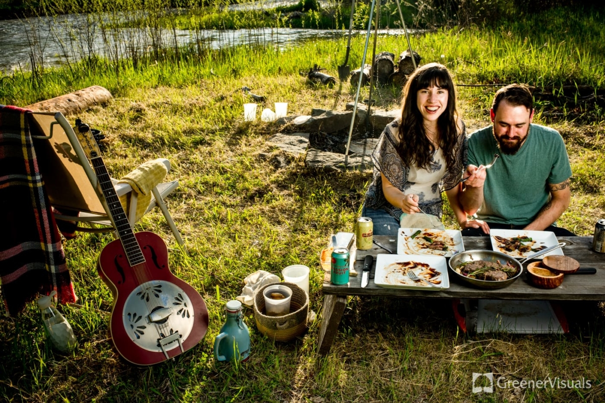 Bozeman Morel Mushroom Hunting Couples Portrait Photography