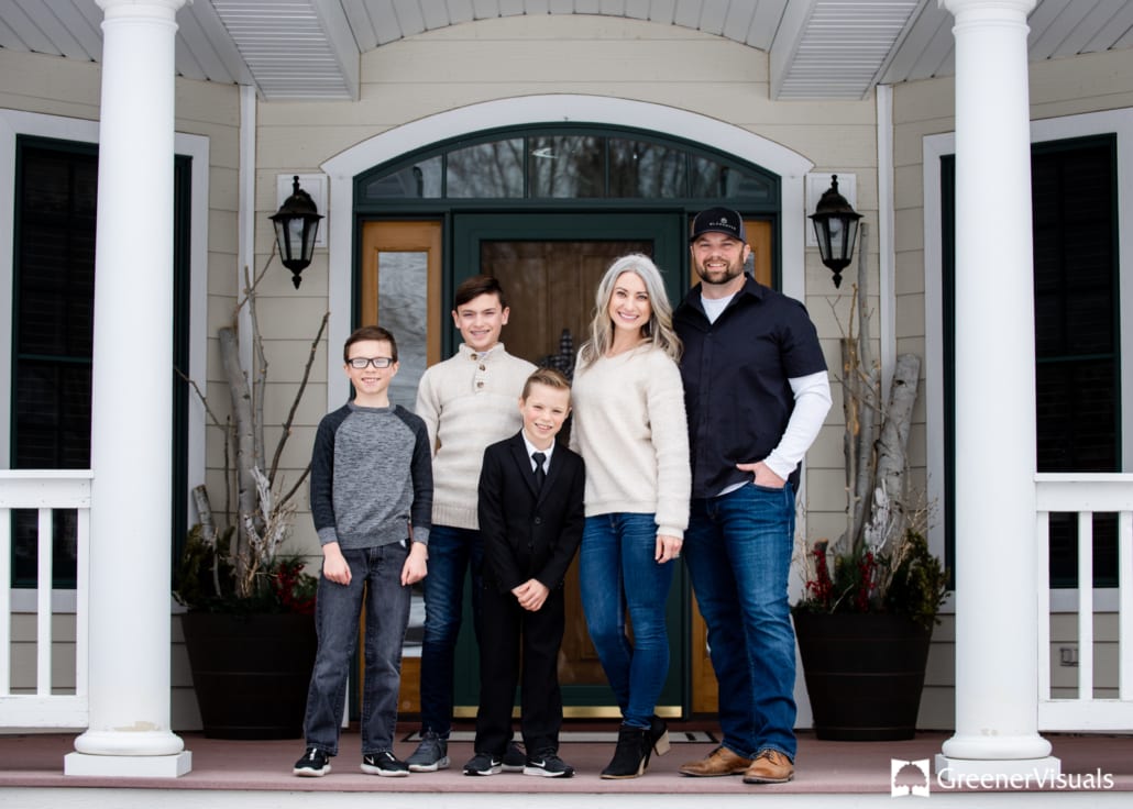 three-boy-family-on-white-Porch-Project-Family-portraits 