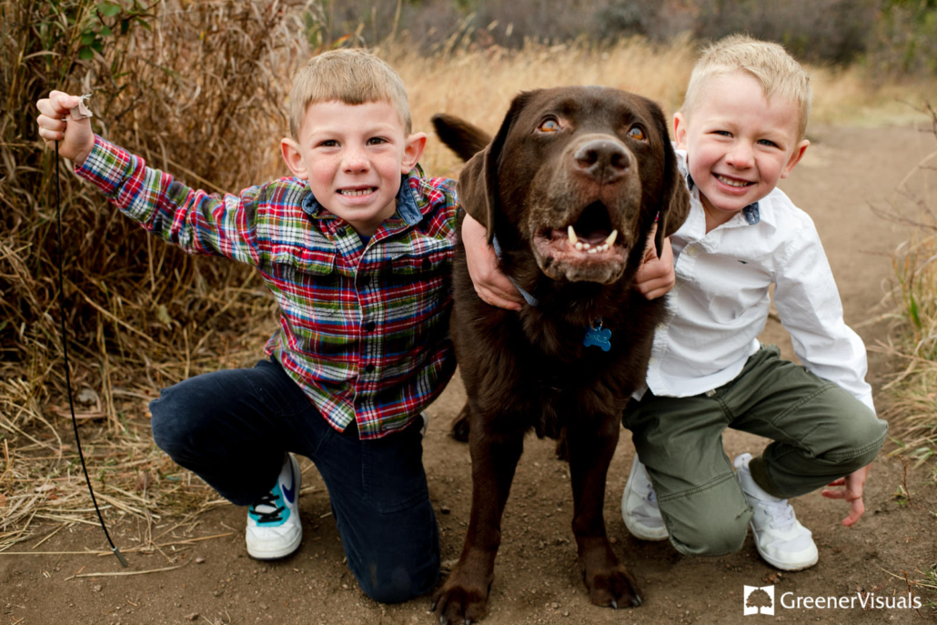 brothers-with-chocolate-labrador-Triple-Tree-Trail-Family-Portrait
