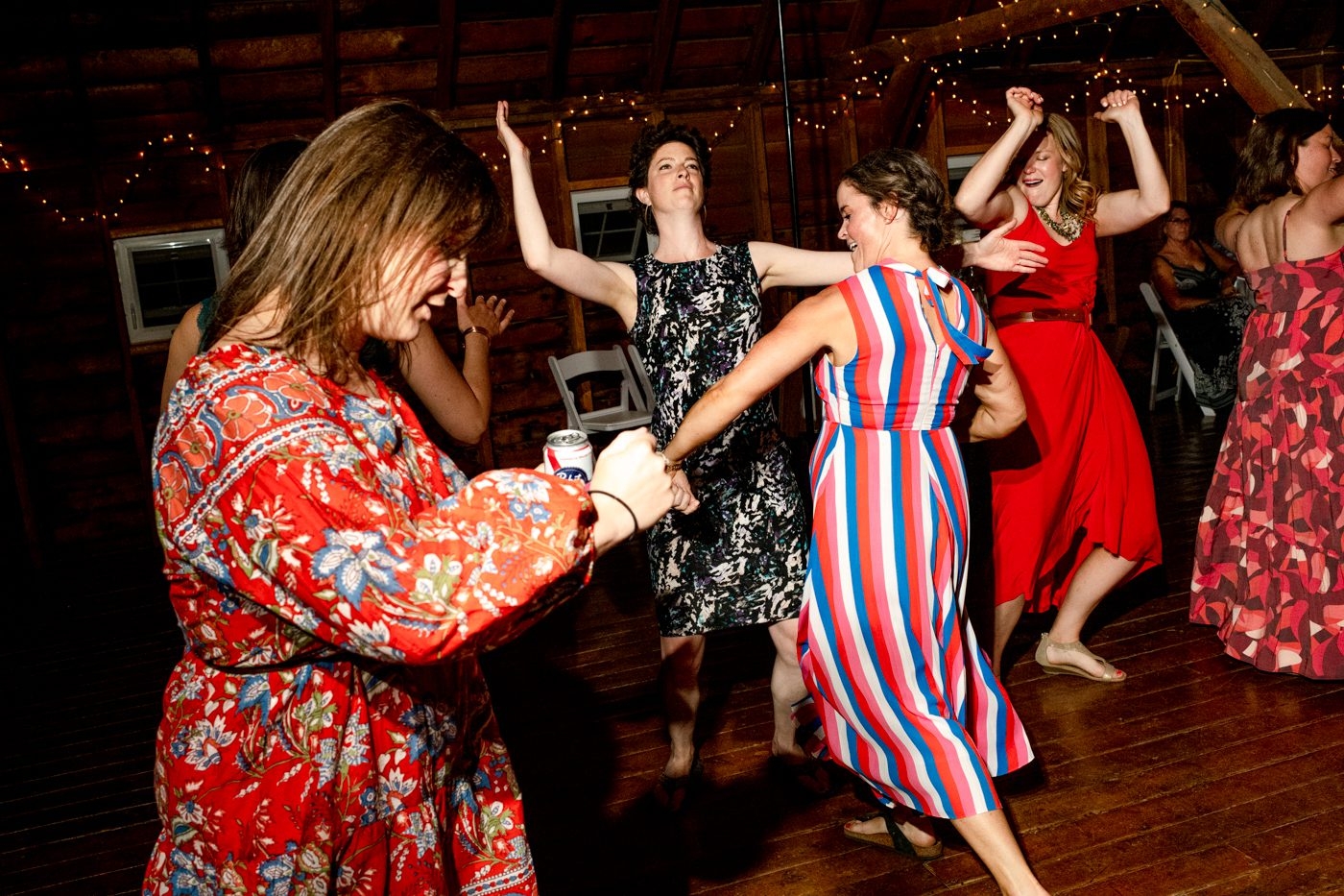 Roys-Barn-Wedding-Reception-Women-Dancing