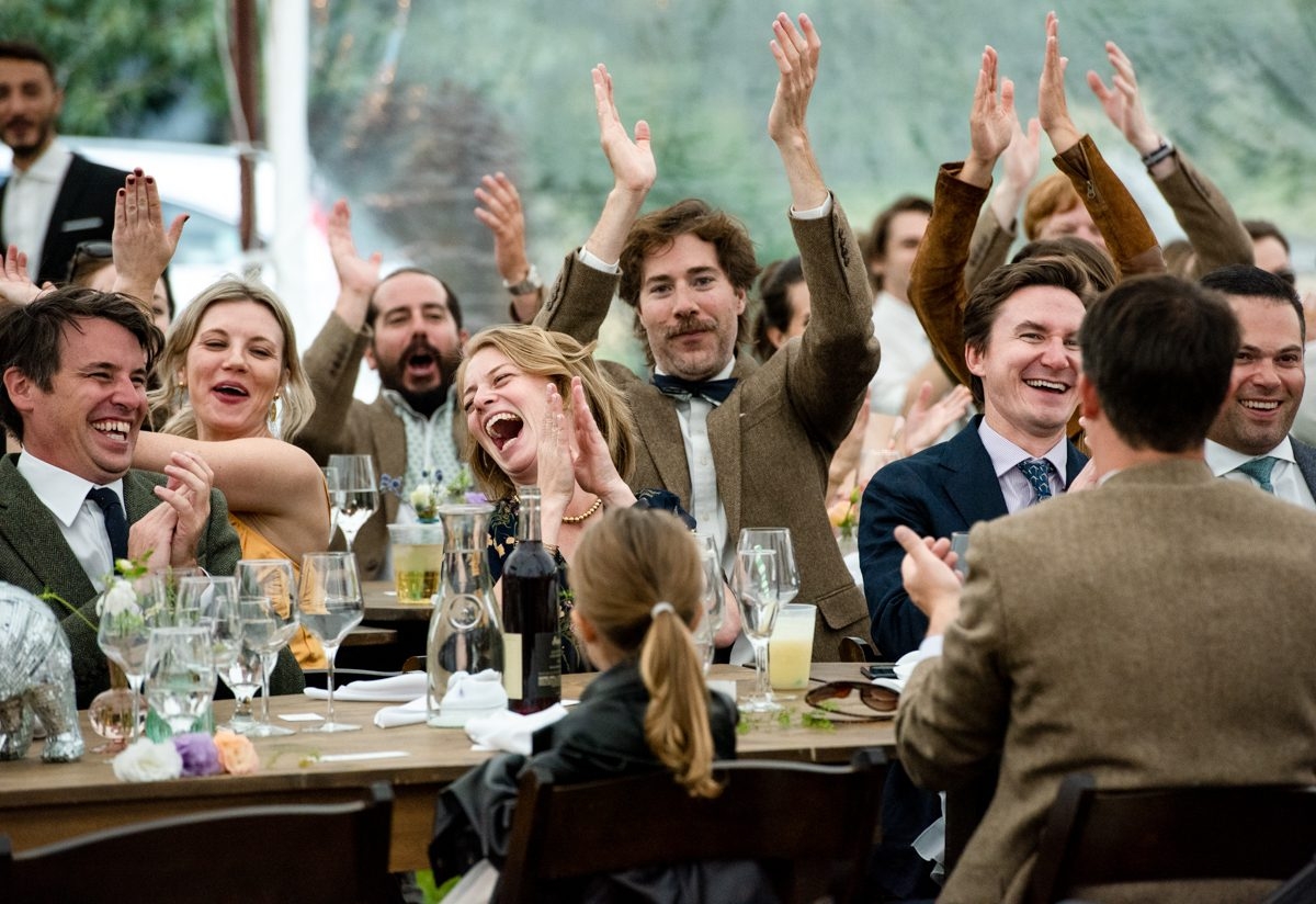 Toasts-Crowd-Cheering-Grizzly-Creek-Ranch-Wedding