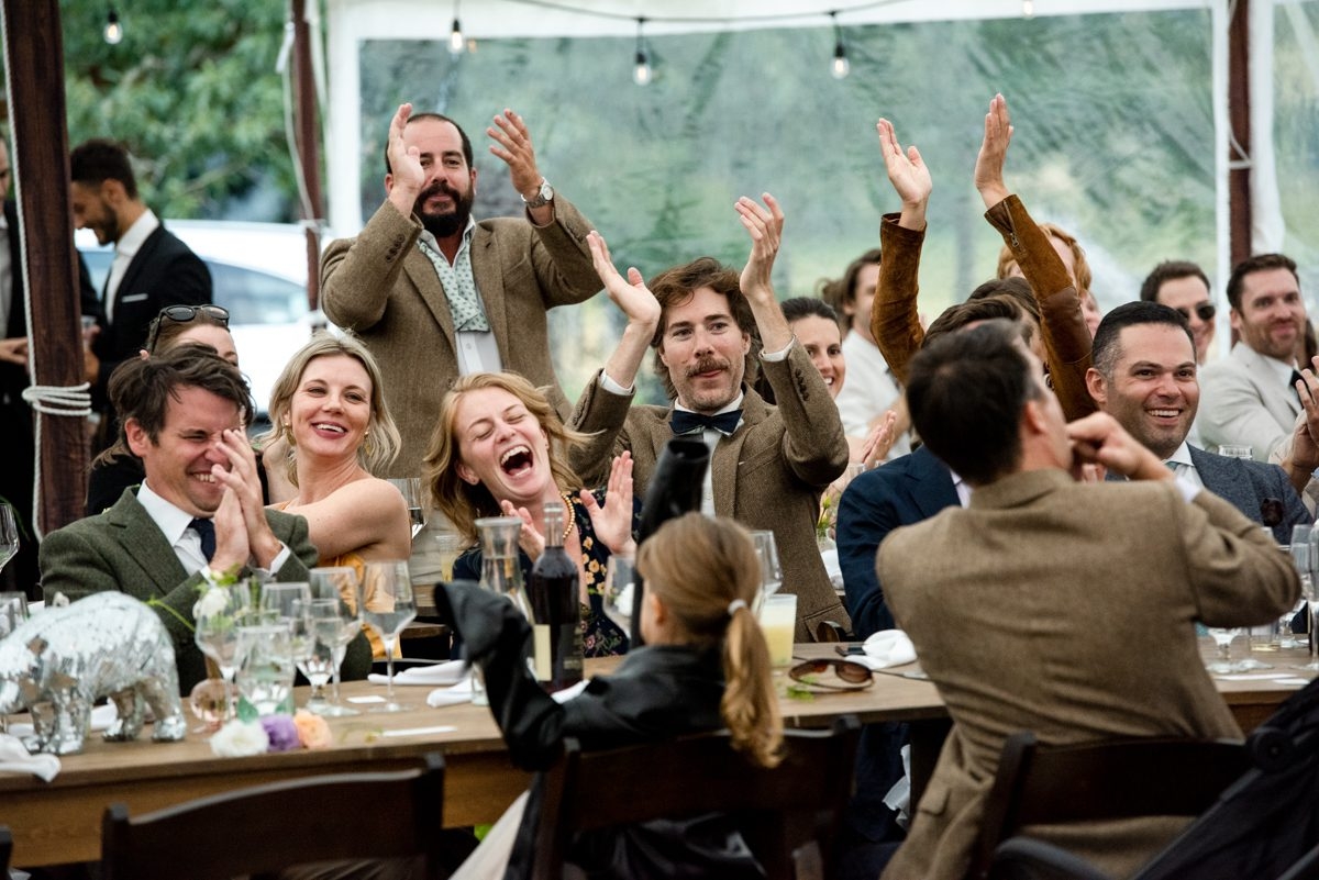 Toasts-Crowd-Cheering-Grizzly-Creek-Ranch-Wedding