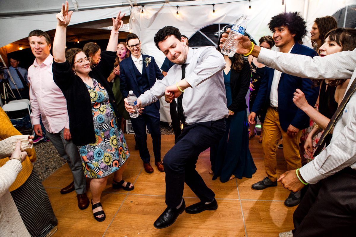 wedding-guests-dance-at-LGBTQ-Ennis-Montana-wedding
