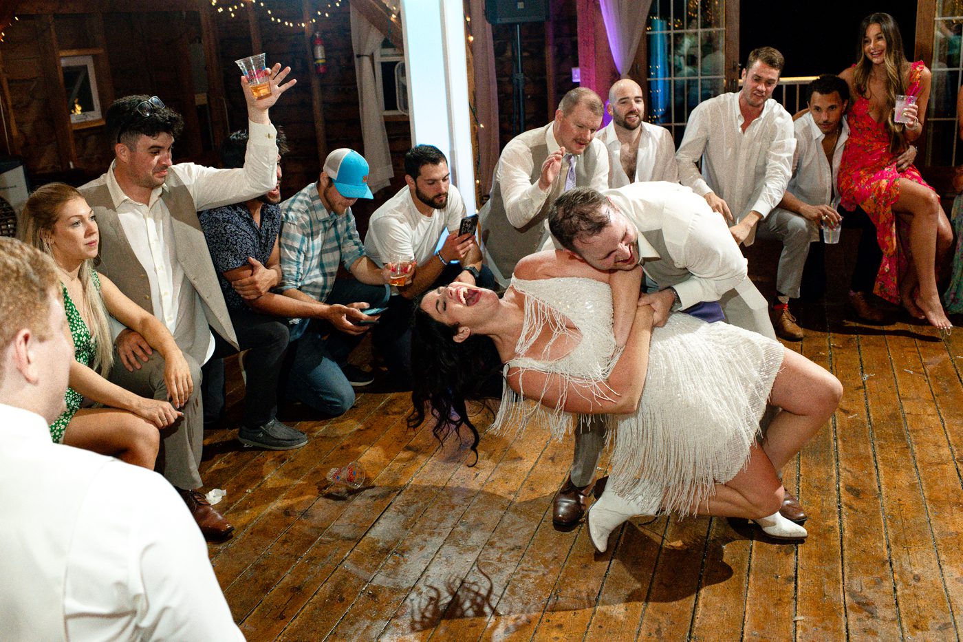 Groom-dips-bride-on-country-music-dancefloor
